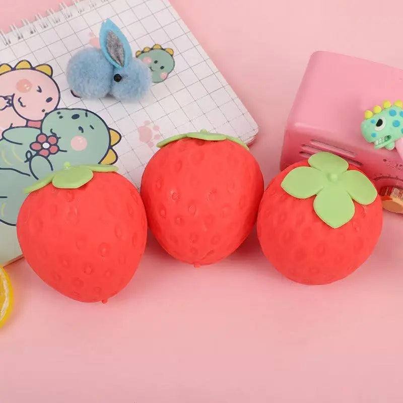 Delightful Strawberry Squishy Stress Relief Toy - Perfect for Kids and Adults, Fast-Rebound Soft Squeeze Ball for Home & Office Fun