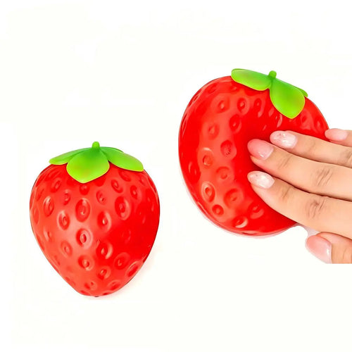 Delightful Strawberry Squishy Stress Relief Toy - Perfect for Kids and Adults, Fast-Rebound Soft Squeeze Ball for Home & Office Fun