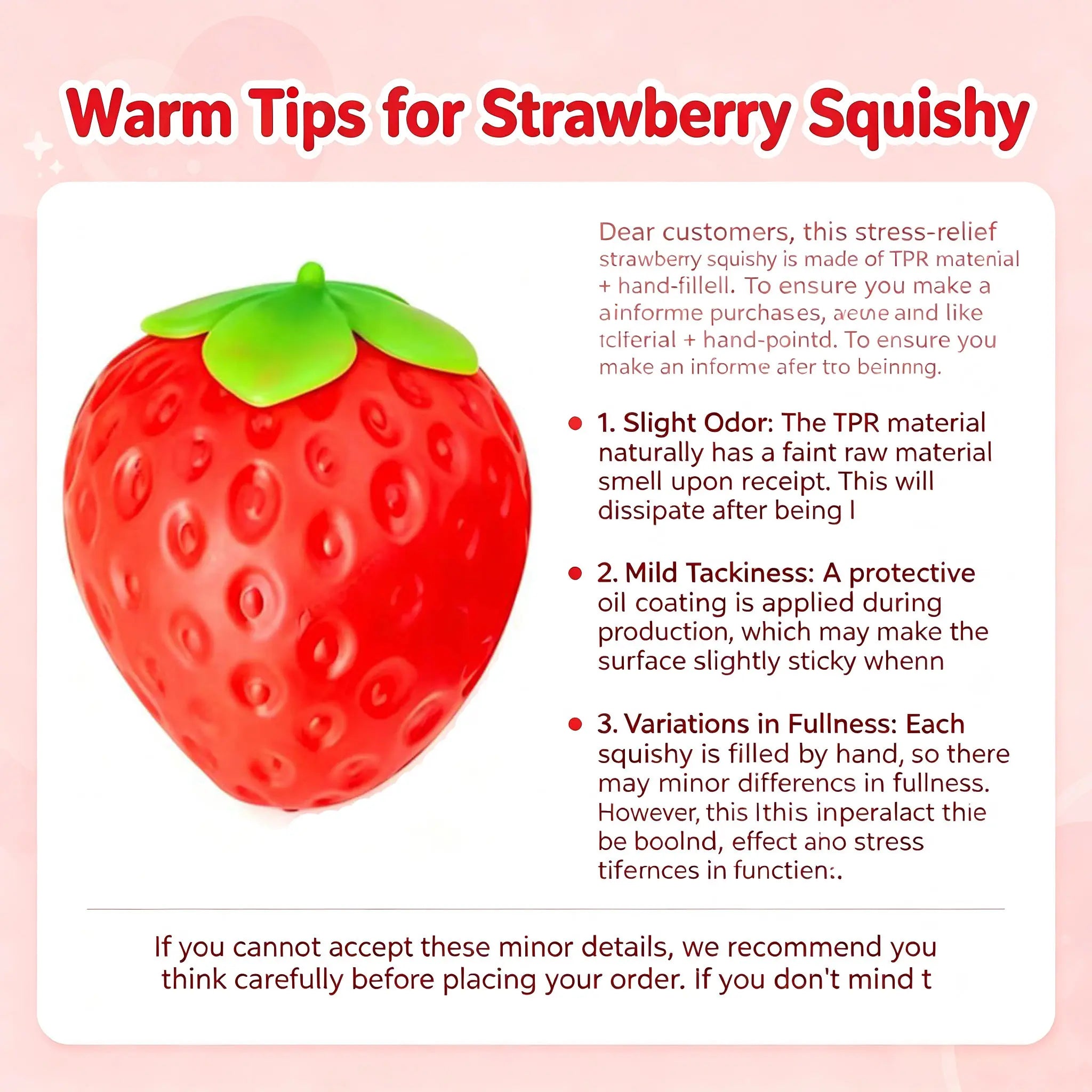 Delightful Strawberry Squishy Stress Relief Toy - Perfect for Kids and Adults, Fast-Rebound Soft Squeeze Ball for Home & Office Fun