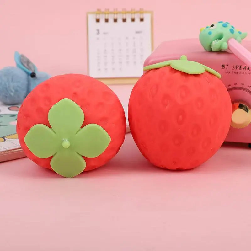 Delightful Strawberry Squishy Stress Relief Toy - Perfect for Kids and Adults, Fast-Rebound Soft Squeeze Ball for Home & Office Fun