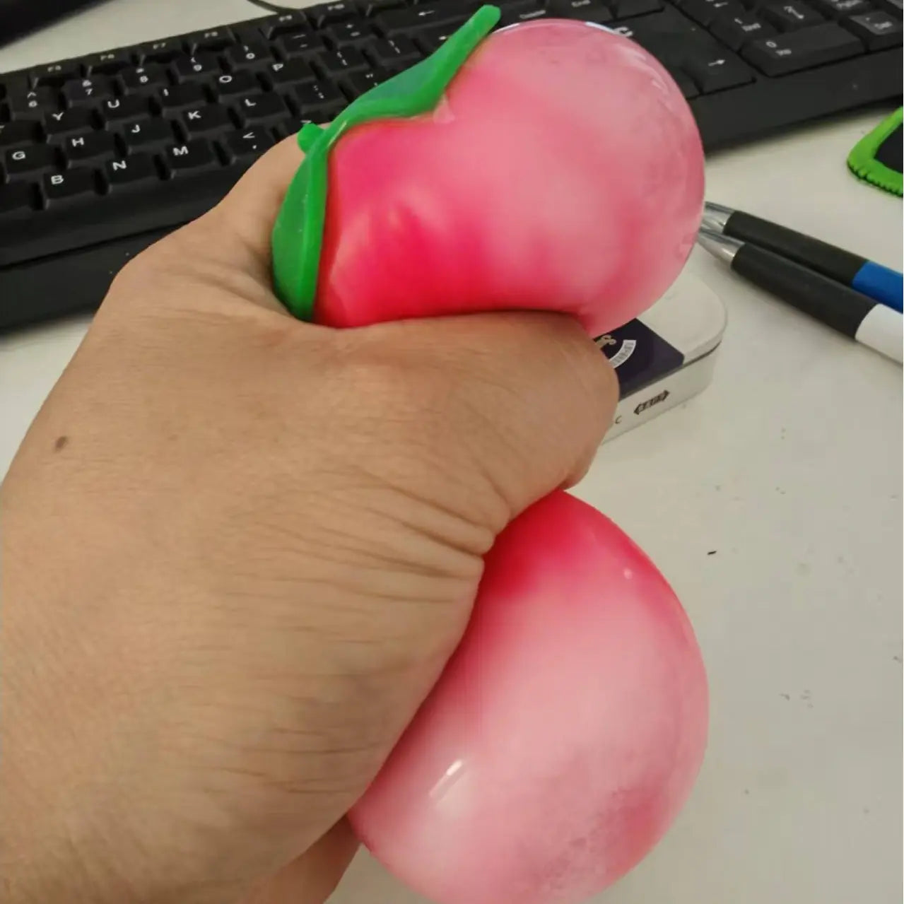 Delightful Strawberry Squishy Stress Relief Toy - Perfect for Kids and Adults, Fast-Rebound Soft Squeeze Ball for Home & Office Fun